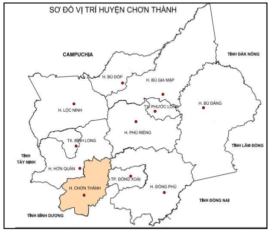 vị trí huyện chơn thành